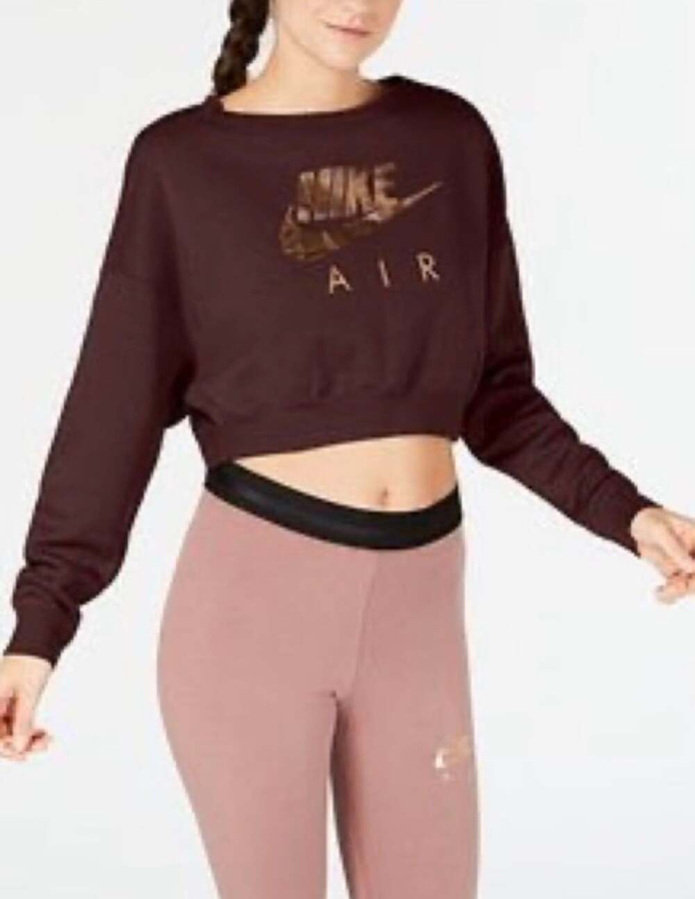Nike Air Rally Women’s Small Purple Sweatshirt, Rose Gold Zipper